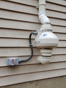 Before and after radon mitigation comparison"